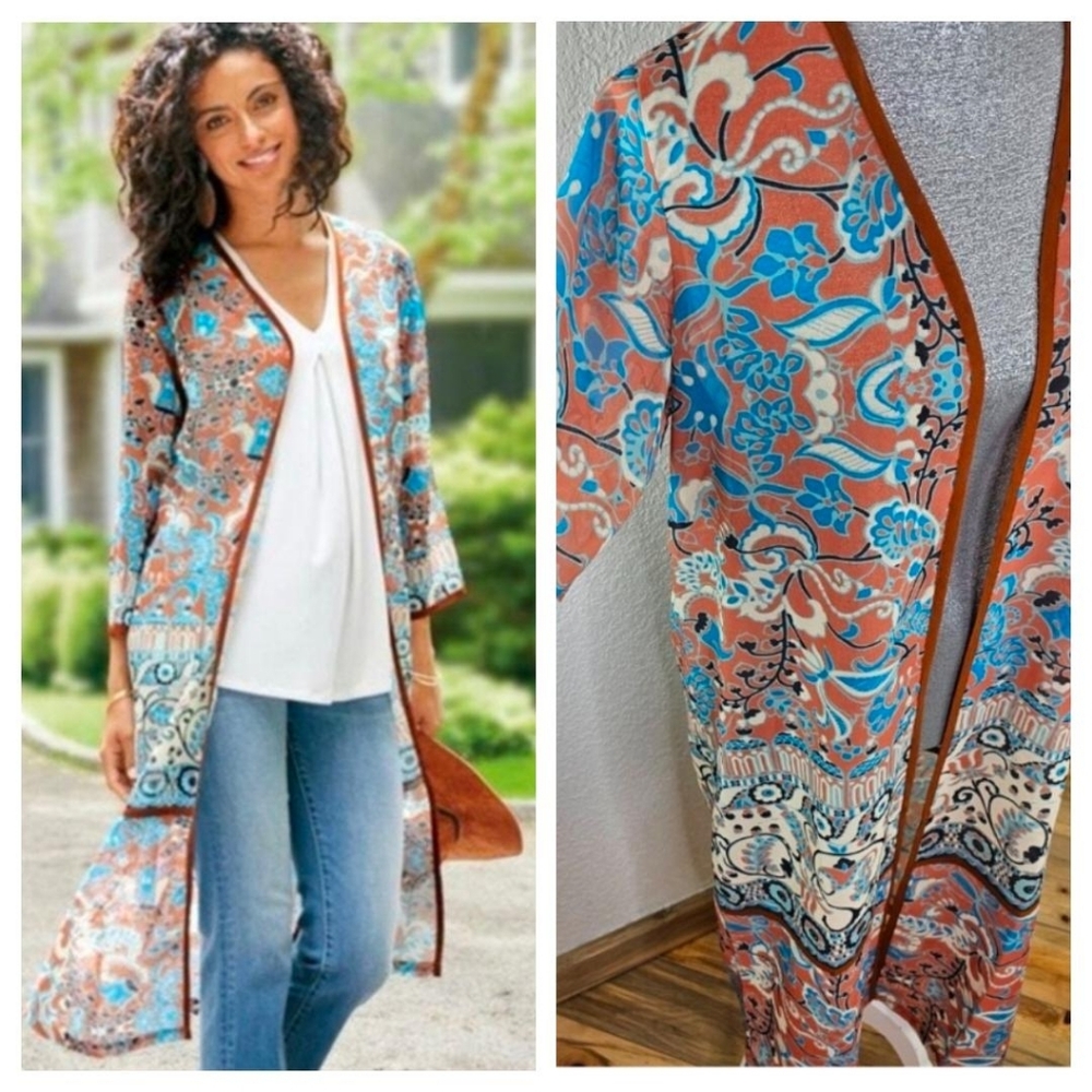 Soft Surroundings Sheer Kimono Duster